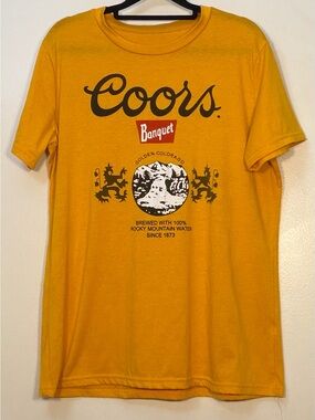 Coors Banquet Men’s Yellow Graphic T‑Shirt